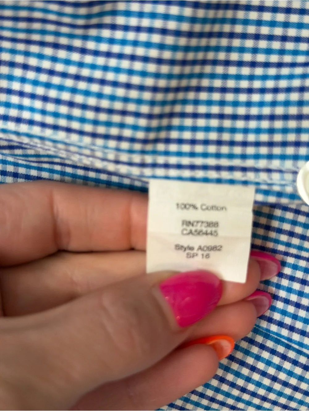 Men's J. Crew M Check Long-Sleeve Dress Shirt